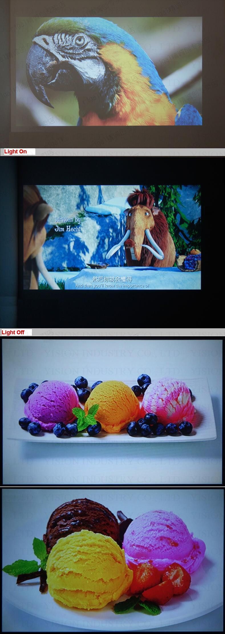 Yi-805b HD 1200 Lumens Android 4.4 WiFi LED-LCD Portable Mini Projector