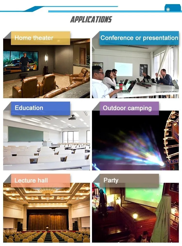 Yi-825 1280*720 WiFi Newest 2200 Lumens Mirror Screen Projector