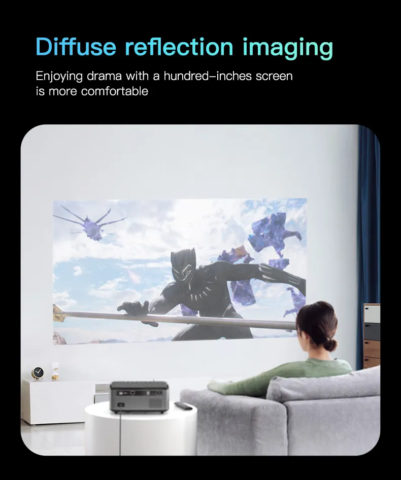 Yi-828 1920*1080 LED-LCD Smart Android 4K Portable Projector