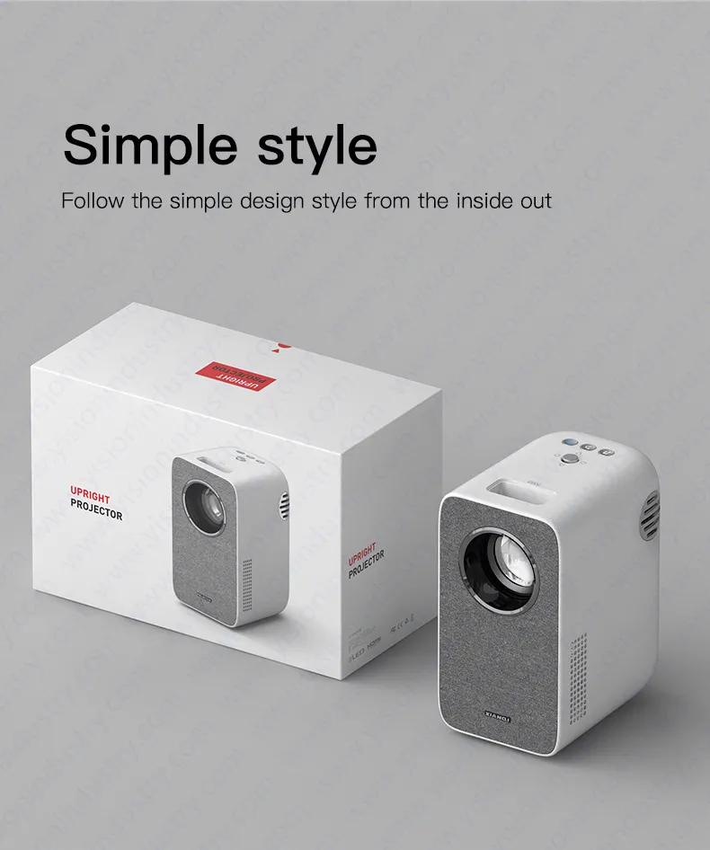 Yi-855 1280*720 Portable Outdoor Upright Android9.0 Multi-Function Projector